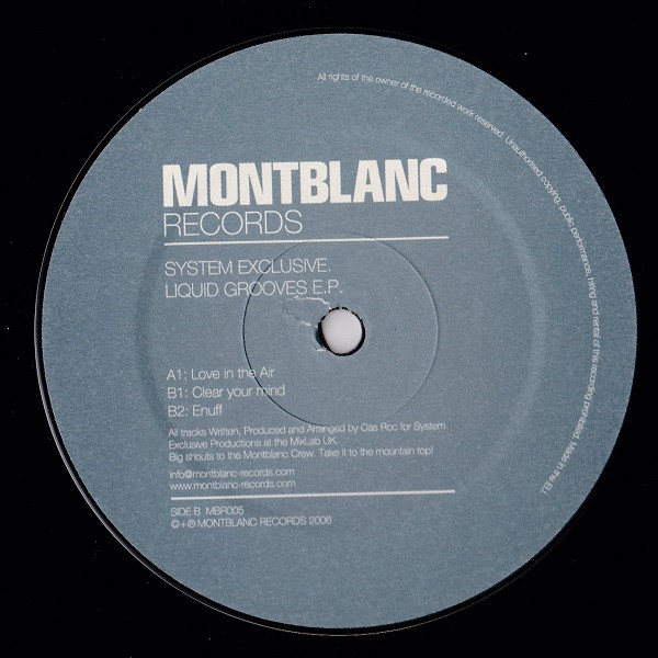 System Exclusive - Liquid Grooves EP | Montblanc Records (MBR 005) - main