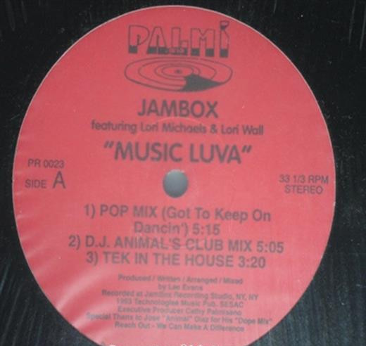 Jambox Featuring Lori Michaels & Lori Wall - Music Luva | Palmi Records (PR 0023) - main