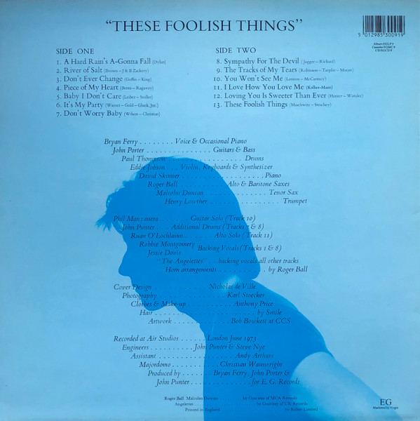 Bryan Ferry - These Foolish Things | EG (EGLP 9) - 2