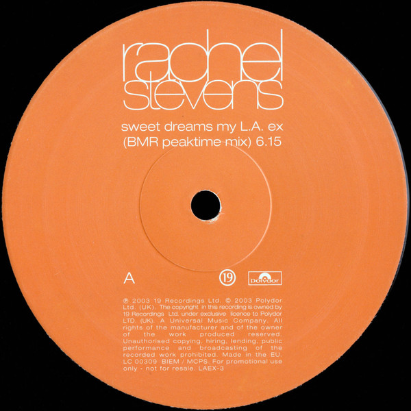 Rachel Stevens - Sweet Dreams My L.A. Ex | Polydor (LAEX-3) - 3 Rachel Stevens - Sweet Dreams My L.A. Ex | Polydor (LAEX-3) - 3