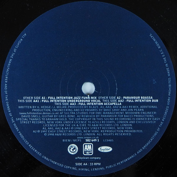 Debbie Pender - Movin' On (Full Intention / Paramour Mixes) | AM:PM (582 649-1) - 4