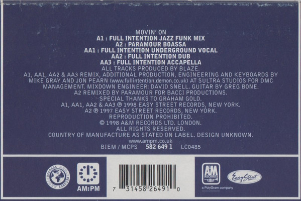 Debbie Pender - Movin' On (Full Intention / Paramour Mixes) | AM:PM (582 649-1) - 3