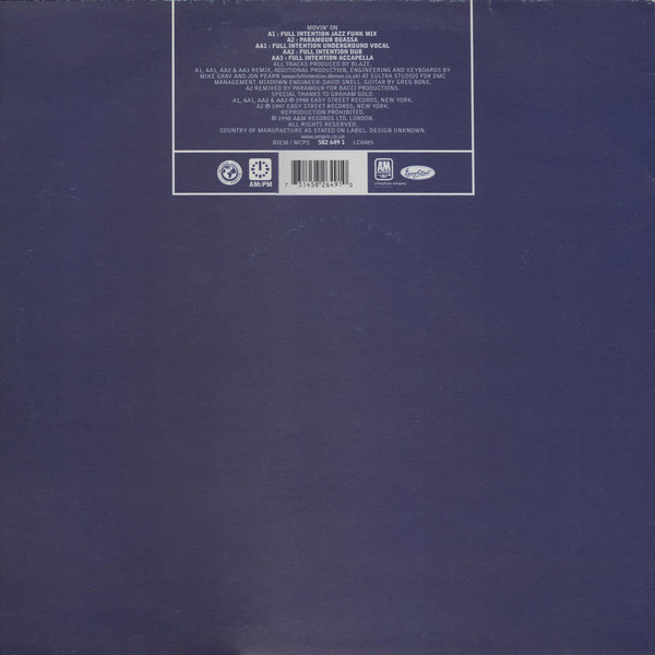 Debbie Pender - Movin' On (Full Intention / Paramour Mixes) | AM:PM (582 649-1) - 2