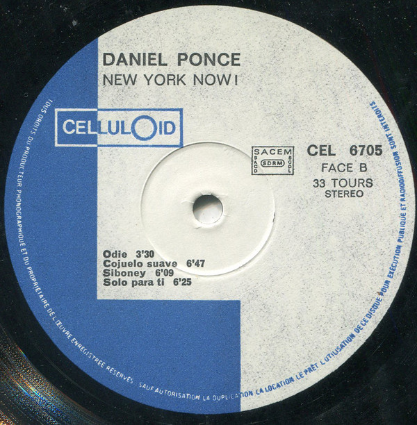 Daniel Ponce - New York Now! | Celluloid (CEL 6705)
