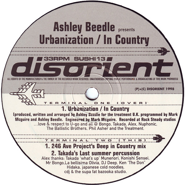 Ashley Beedle - Urbanization / In Country | Disorient (SUSHI 13) - 3