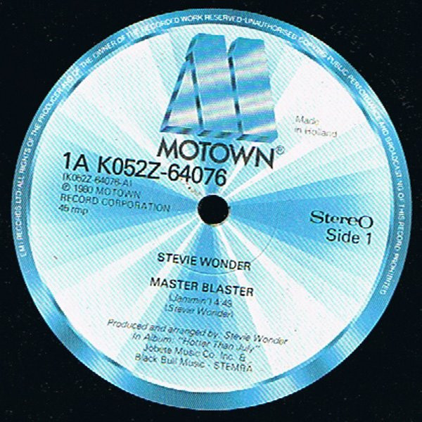 Stevie Wonder - Master Blaster (Jammin') | Motown (1A K052Z-64076) - 2