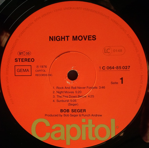 Bob Seger And The Silver Bullet Band - Night Moves | Capitol Records (1C 064-85 027) - 3