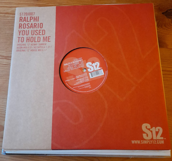 Ralphi Rosario - You Used To Hold Me | S12 (S12DJ-007)
