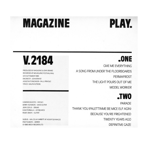 Magazine - Play | Virgin (V2184) - 2 Magazine - Play | Virgin (V2184) - 2