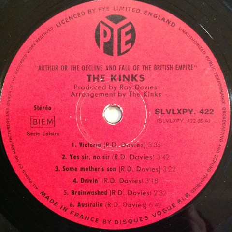 The Kinks - Arthur Or The Decline And Fall Of The British Empire | Pye Records (SLVLXPY 422) - 4