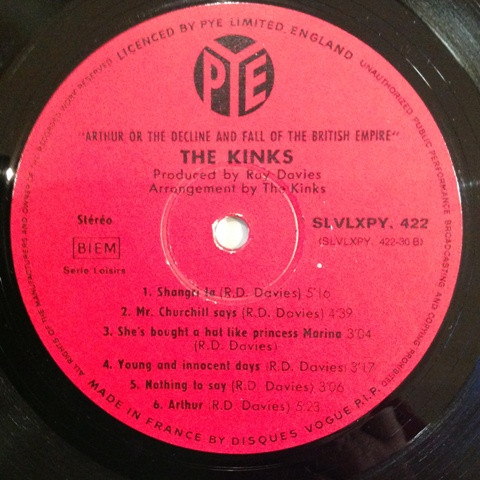 The Kinks - Arthur Or The Decline And Fall Of The British Empire | Pye Records (SLVLXPY 422) - 3