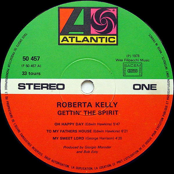 Roberta Kelly - Gettin' The Spirit | Atlantic (50 457) - 3