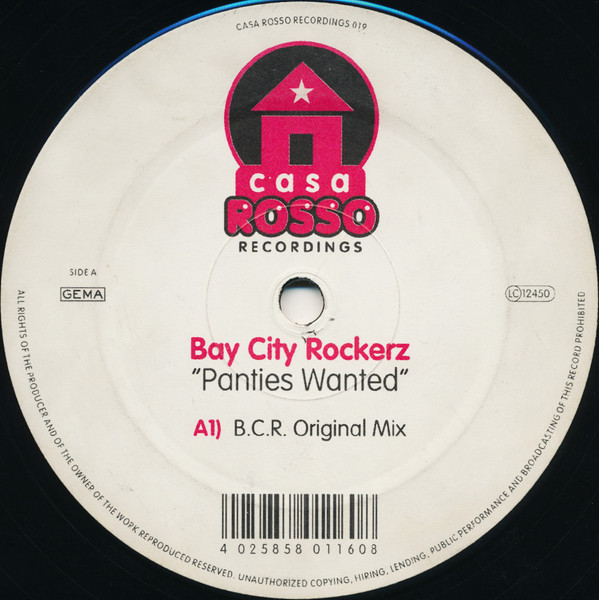 Bay City Rockerz - Panties Wanted | Casa Rosso Recordings (CR 019) Bay City Rockerz - Panties Wanted | Casa Rosso Recordings (CR 019)