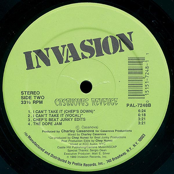 Casanova's Revenge - Let's Work | Invasion Recordings (PAL-7248) - 2 Casanova's Revenge - Let's Work | Invasion Recordings (PAL-7248) - 2
