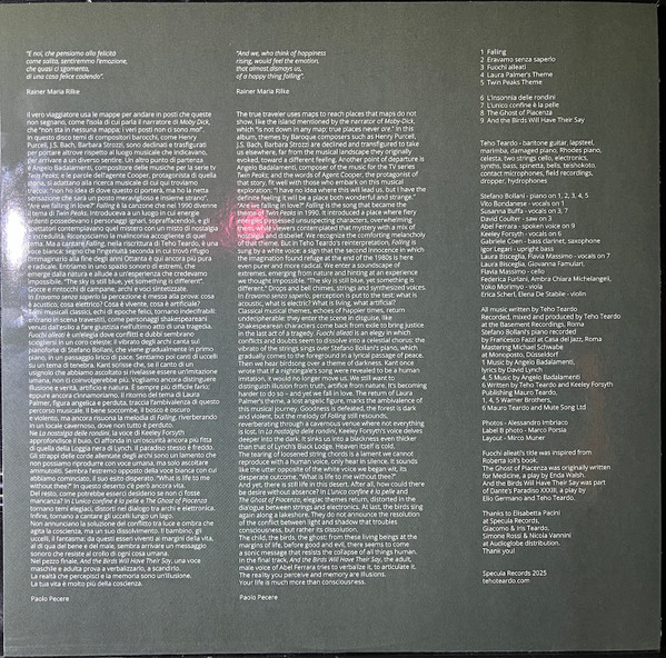 Teho Teardo - Teho Teardo Plays Twin Peaks And Other Infinitives | Spècula (SPECULA 015) - 4 Teho Teardo - Teho Teardo Plays Twin Peaks And Other Infinitives | Spècula (SPECULA 015) - 4