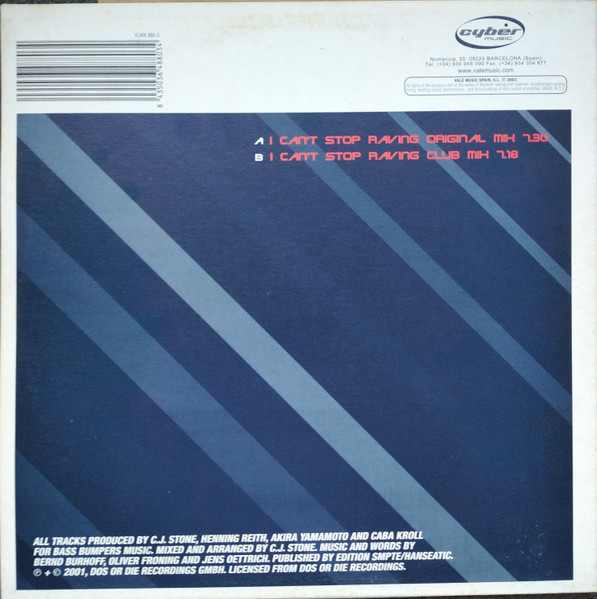 Adrima - I Can't Stop Raving | Cyber Music (VLMX 880-3) - 2