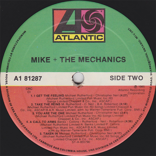 Mike & The Mechanics - Mike + The Mechanics | Atlantic (A1-81287) - 4