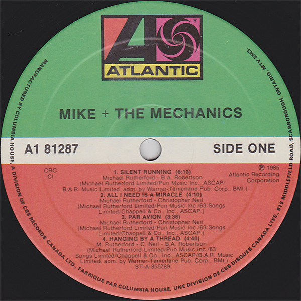 Mike & The Mechanics - Mike + The Mechanics | Atlantic (A1-81287) - 3