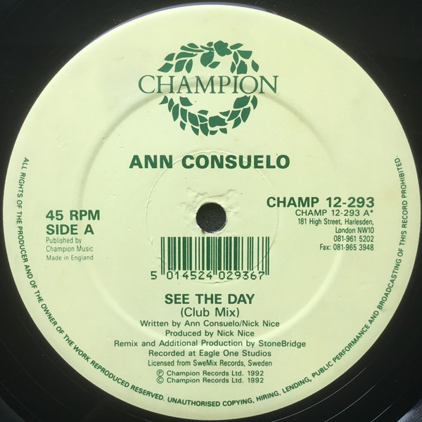 Ann Consuelo - See The Day | Champion (CHAMP 12-293) - 3