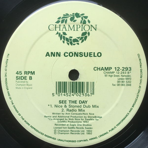 Ann Consuelo - See The Day | Champion (CHAMP 12-293) - 4