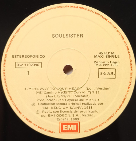 Soulsister - The Way To Your Heart | EMI (052 11 9239 6) - 3