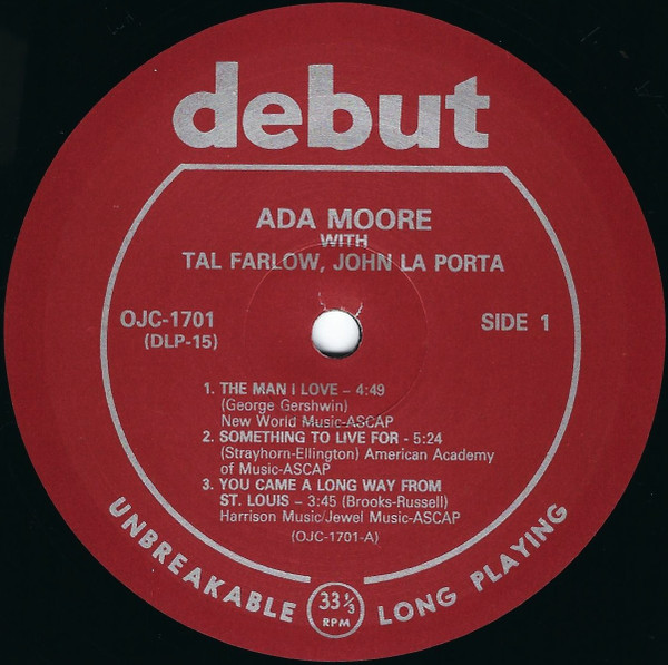 Ada Moore - Jazz Workshop Volume Three | Original Jazz Classics (OJC-1701) - 3