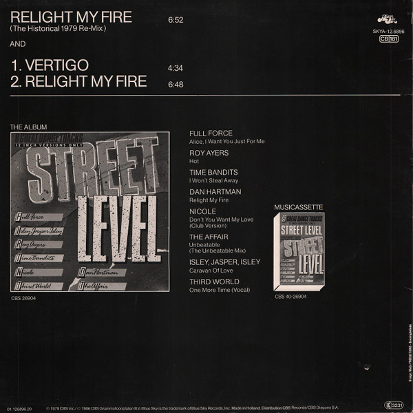 Dan Hartman - Relight My Fire (The Historical 1979 Re-Mix) | Blue Sky (SKYA 12.6896) - 2