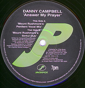 Danny Campbell - Answer My Prayer | Jackpot (WIN 017R) - 2 Danny Campbell - Answer My Prayer | Jackpot (WIN 017R) - 2