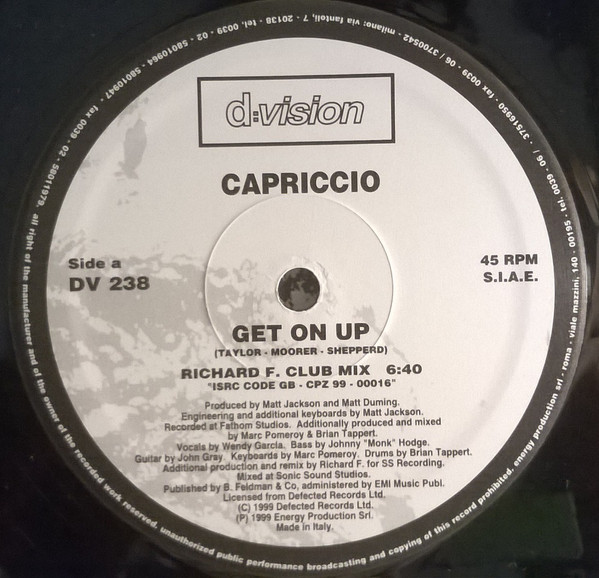 Capriccio - Get On Up | D:vision Records (DV 238) - 3