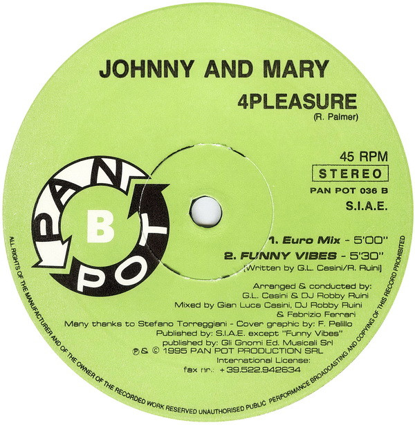 4Pleasure - Johnny And Mary | Pan Pot (PAN POT 036) - 4