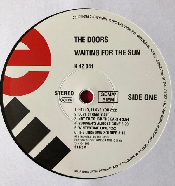 The Doors - Waiting For The Sun | Elektra (42 041) - 3