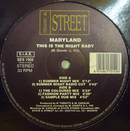 Maryland - This Is The Night Baby | State & Street (SES 1002) - main Maryland - This Is The Night Baby | State & Street (SES 1002) - main
