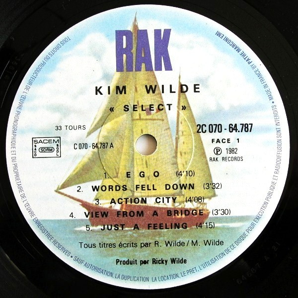 Kim Wilde - Select | RAK (2C 070-64787) - 6