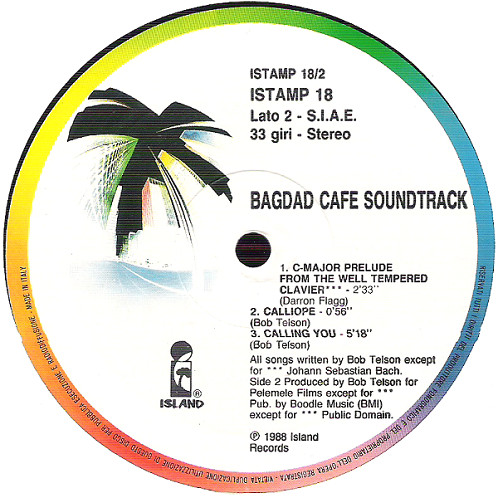 Various - Bagdad Cafe Soundtrack | Island Records (ISTAMP 18) - 3