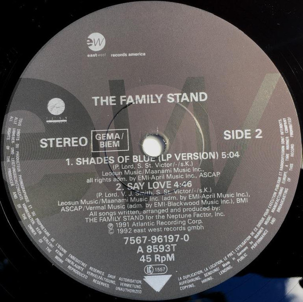 The Family Stand - Shades Of Blue | EastWest Records America (7567-96197-0) - 3