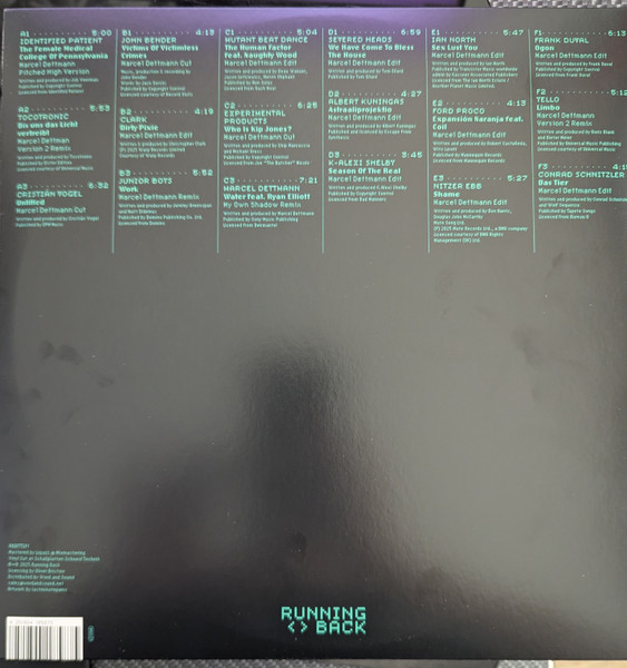 Marcel Dettmann - Running Back Mastermix: Marcel Dettmann Edits+Cuts | Running Back (RBDETTLP1) - 2