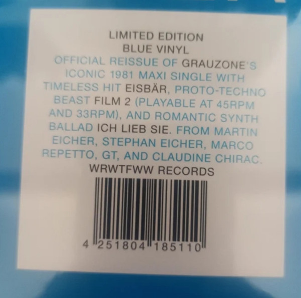 Grauzone - Eisbær | We Release Whatever The Fuck We Want Records (WRWTFWW041) - 2 Grauzone - Eisbær | We Release Whatever The Fuck We Want Records (WRWTFWW041) - 2