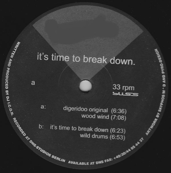 DJ I.C.O.N. - It's Time To Break Down | Bliss (BLISS-008) - 4