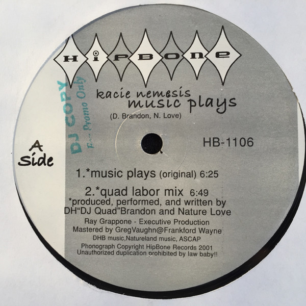 Kacie Nemesis - Music Plays | Hipbone Records (HB-1106) Kacie Nemesis - Music Plays | Hipbone Records (HB-1106)