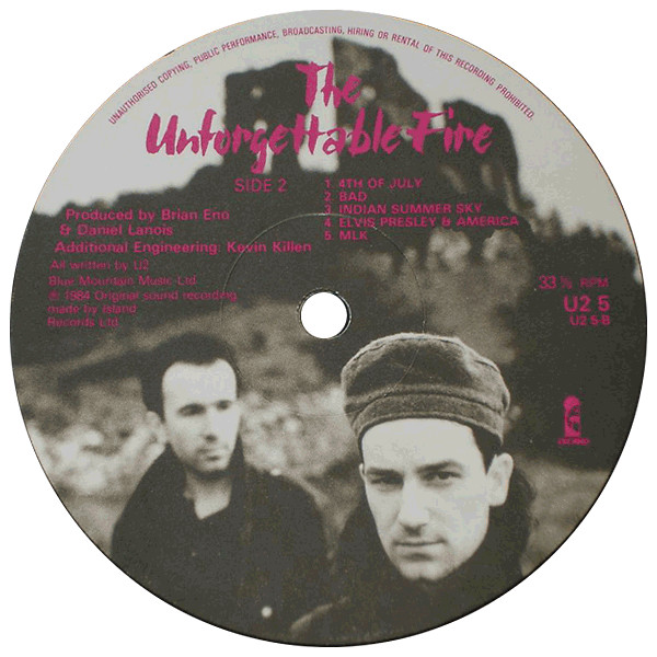 U2 - The Unforgettable Fire | Island Records (U25) - 4