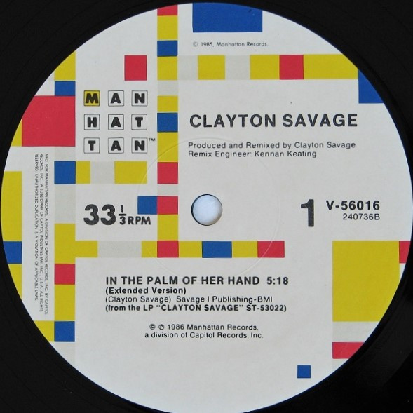 Clayton Savage - Palm Of Her Hand | Manhattan Records (V-56016)