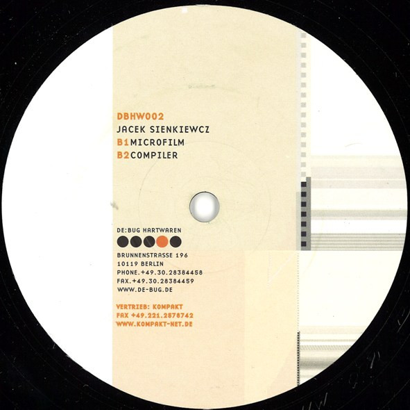Jacek Sienkiewicz - Item / Microfilm | De:Bug Hartwaren (DBHW002) - 2