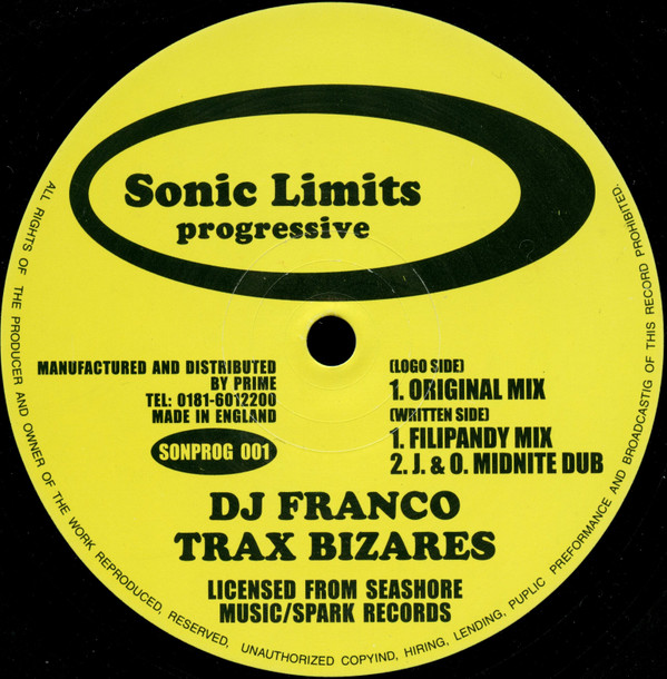 M. Franco - Trax Bizares | Sonic Limits Progressive (SONPROG 001)