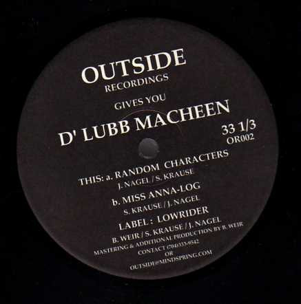 D' Lubb Macheen - Lowrider EP | Outside Recordings (OUTSIDE 002)