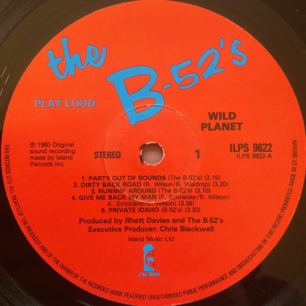 The B-52's - Wild Planet | Island Records (ILPS 9622) - 3