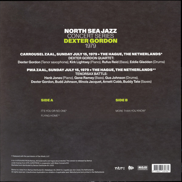 Dexter Gordon - North Sea Jazz Legendary Concerts | Bertus (BGDNSJ23005) - 2 Dexter Gordon - North Sea Jazz Legendary Concerts | Bertus (BGDNSJ23005) - 2