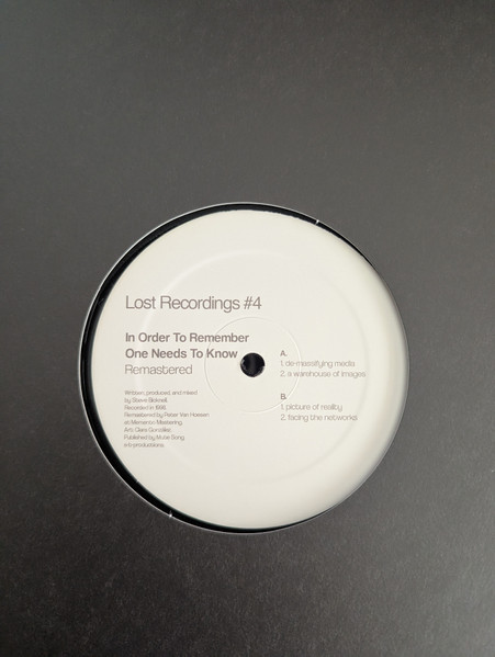 Steve Bicknell - Lost Recordings #4 In Order To Remember One Needs To Know | S-B-Productions (S-B-P002R)