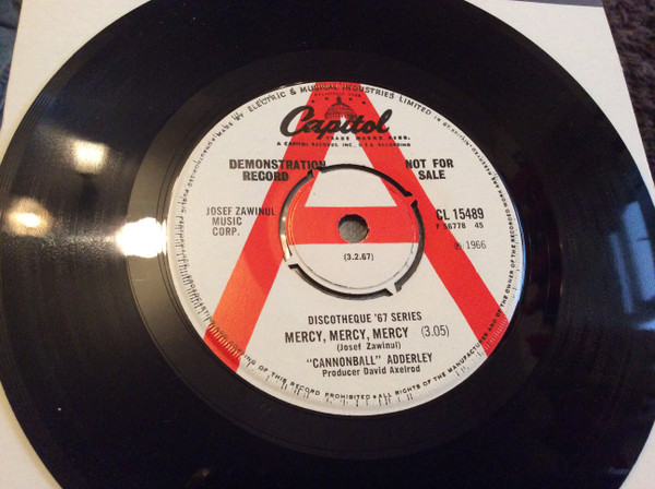 Cannonball Adderley - Mercy, Mercy, Mercy | Capitol Records (CL 15489) - main Cannonball Adderley - Mercy, Mercy, Mercy | Capitol Records (CL 15489) - main
