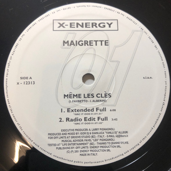 Maigrette - Même les clés  | X-Energy Records (X-12313) - 2