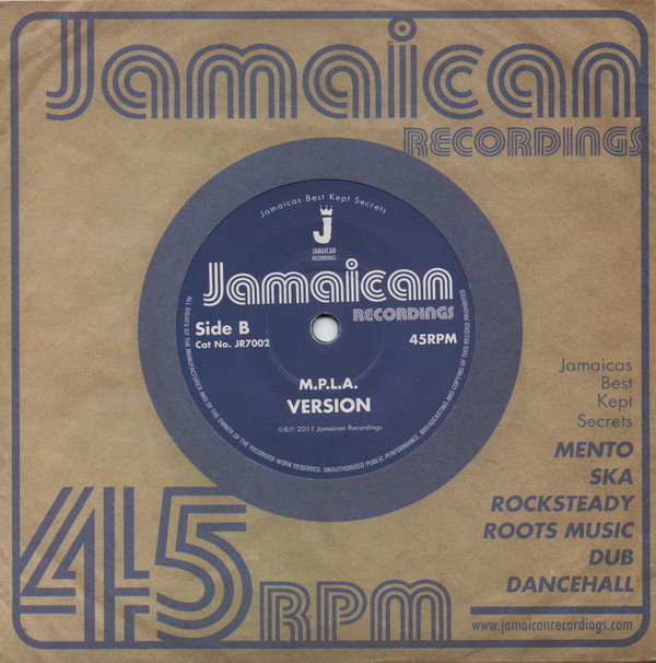 Tapper Zukie - M.P.L.A. | Jamaican Recordings (JR7002)